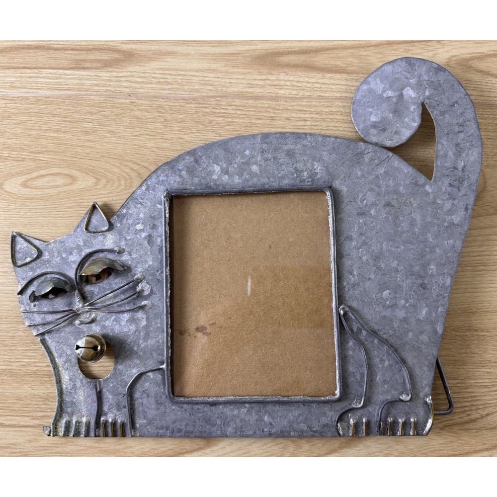 Metal Cat Picture Frame 4x5 Photo Bell Whiskers Rustic Decor Philippines